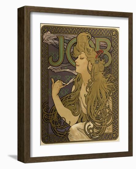 JOB Cigarettes, c. 1897-Alphonse Mucha-Framed Giclee Print