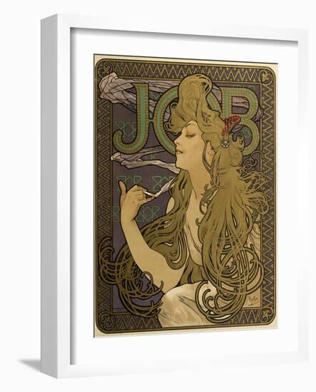 JOB Cigarettes, c. 1897-Alphonse Mucha-Framed Giclee Print