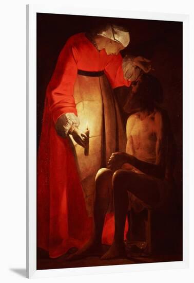 Job Mocked by His Wife-Georges de La Tour-Framed Giclee Print