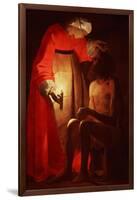 Job Mocked by His Wife-Georges de La Tour-Framed Giclee Print