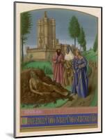 Job on His Dunghill is Afflicted with Leprosy to the Dismay of His Friends-Jean Fouquet-Mounted Art Print