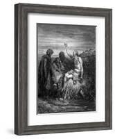 Job on His Dunghill-Gustave Doré-Framed Art Print