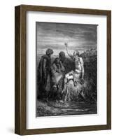 Job on His Dunghill-Gustave Doré-Framed Art Print