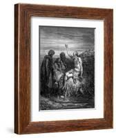 Job on His Dunghill-Gustave Doré-Framed Art Print