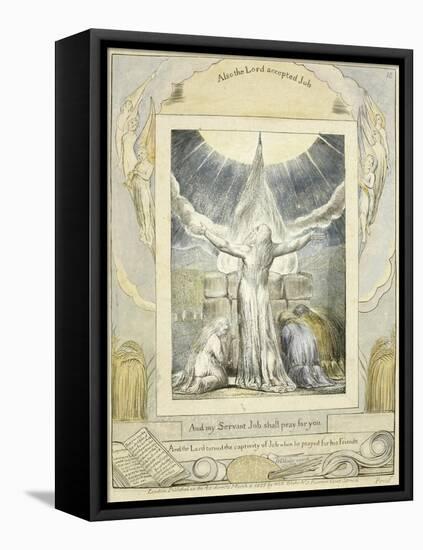 Job Praying (Pl.18) from the Book of Job, C.1793-William Blake-Framed Stretched Canvas