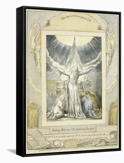 Job Praying (Pl.18) from the Book of Job, C.1793-William Blake-Framed Stretched Canvas