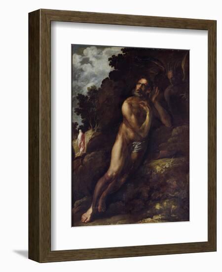 Job Tempted by the Devil, 1636-Francisco Herrera-Framed Giclee Print