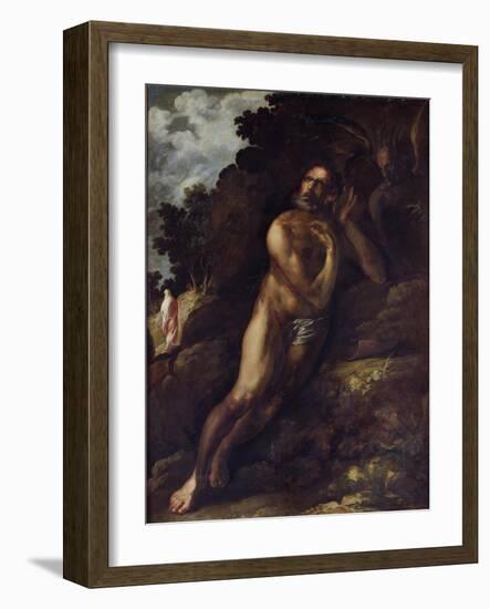 Job Tempted by the Devil, 1636-Francisco Herrera-Framed Giclee Print