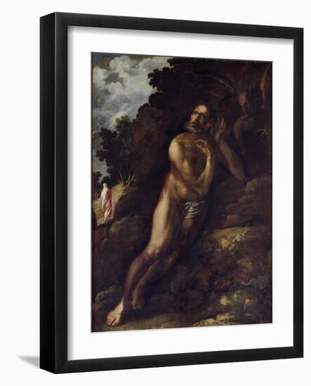 Job Tempted by the Devil, 1636-Francisco Herrera-Framed Giclee Print