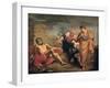 Job with His Wife and Friends-Andrea Sacchi-Framed Giclee Print