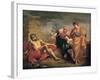 Job with His Wife and Friends-Andrea Sacchi-Framed Giclee Print