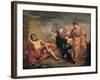 Job with His Wife and Friends-Andrea Sacchi-Framed Giclee Print