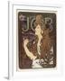 Job-Alphonse Mucha-Framed Art Print