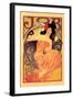 Job-Alphonse Mucha-Framed Art Print