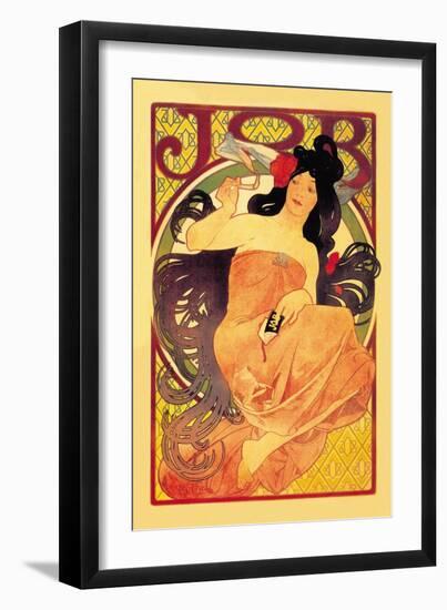 Job-Alphonse Mucha-Framed Art Print