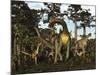 Jobaria Dinosaur Is Menaced by Afrovenators in Jurassic North Africa-Stocktrek Images-Mounted Art Print