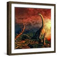 Jobaria Was a Sauropod Dinosaur That Lived During the Middle Jurassic Period-null-Framed Art Print