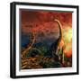 Jobaria Was a Sauropod Dinosaur That Lived During the Middle Jurassic Period-null-Framed Art Print