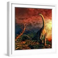 Jobaria Was a Sauropod Dinosaur That Lived During the Middle Jurassic Period-null-Framed Art Print