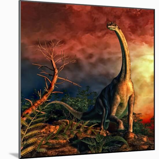 Jobaria Was a Sauropod Dinosaur That Lived During the Middle Jurassic Period-null-Mounted Art Print