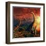 Jobaria Was a Sauropod Dinosaur That Lived During the Middle Jurassic Period-null-Framed Art Print