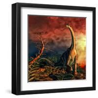 Jobaria Was a Sauropod Dinosaur That Lived During the Middle Jurassic Period-null-Framed Art Print