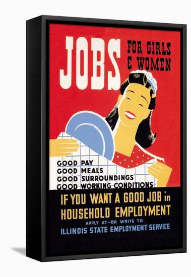 Jobs for Girls and Women-Albert Bender-Framed Stretched Canvas