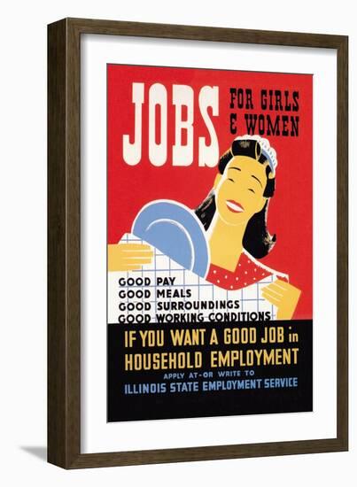 Jobs for Girls and Women-Albert Bender-Framed Art Print