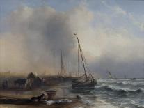 Seascape with Boats and Figures-Jock Wilson-Giclee Print