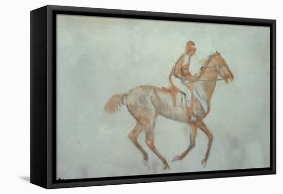 Jockey at a Canter, c.1881-Edgar Degas-Framed Stretched Canvas