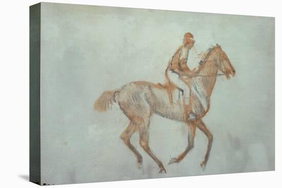 Jockey at a Canter, c.1881-Edgar Degas-Stretched Canvas