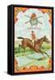 Jockey Brand Cigar Box Label, Horse Racing-Lantern Press-Framed Stretched Canvas