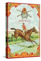 Jockey Brand Cigar Box Label, Horse Racing-Lantern Press-Stretched Canvas