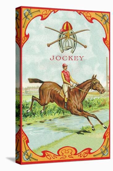 Jockey Brand Cigar Box Label, Horse Racing-Lantern Press-Stretched Canvas