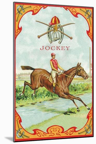 Jockey Brand Cigar Box Label, Horse Racing-Lantern Press-Mounted Art Print