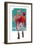 "Jockey Looks at Poster,"May 8, 1937-John E. Sheridan-Framed Giclee Print