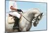 Jockey Riding Dressage Horse-null-Mounted Art Print