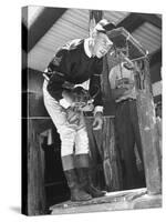 Jockey Weighing in at Race Track-Cornell Capa-Stretched Canvas