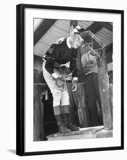 Jockey Weighing in at Race Track-Cornell Capa-Framed Photographic Print