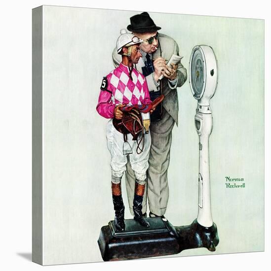 "Jockey Weighing In", June 28,1958-Norman Rockwell-Stretched Canvas