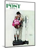 "Jockey Weighing In" Saturday Evening Post Cover, June 28,1958-Norman Rockwell-Mounted Giclee Print