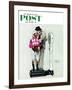 "Jockey Weighing In" Saturday Evening Post Cover, June 28,1958-Norman Rockwell-Framed Giclee Print