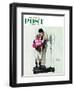 "Jockey Weighing In" Saturday Evening Post Cover, June 28,1958-Norman Rockwell-Framed Premium Giclee Print