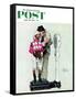 "Jockey Weighing In" Saturday Evening Post Cover, June 28,1958-Norman Rockwell-Framed Stretched Canvas