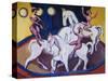 Jockeyakt-Ernst Ludwig Kirchner-Stretched Canvas