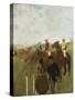 Jockeys at the Racecourse (Aux Course, Les Jockeys)-Edgar Degas-Stretched Canvas