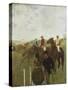 Jockeys at the Racecourse-Edgar Degas-Stretched Canvas