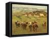 Jockeys on Horseback before Distant Hills, 1884-Edgar Degas-Framed Stretched Canvas