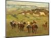 Jockeys on Horseback before Distant Hills, 1884-Edgar Degas-Mounted Giclee Print