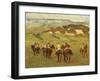 Jockeys on Horseback before Distant Hills, 1884-Edgar Degas-Framed Giclee Print